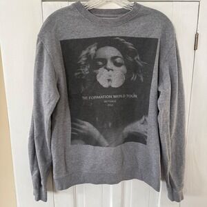 Beyonce Formation Small World Tour 2016 Graphic Sweatshirt Gray Official Merch